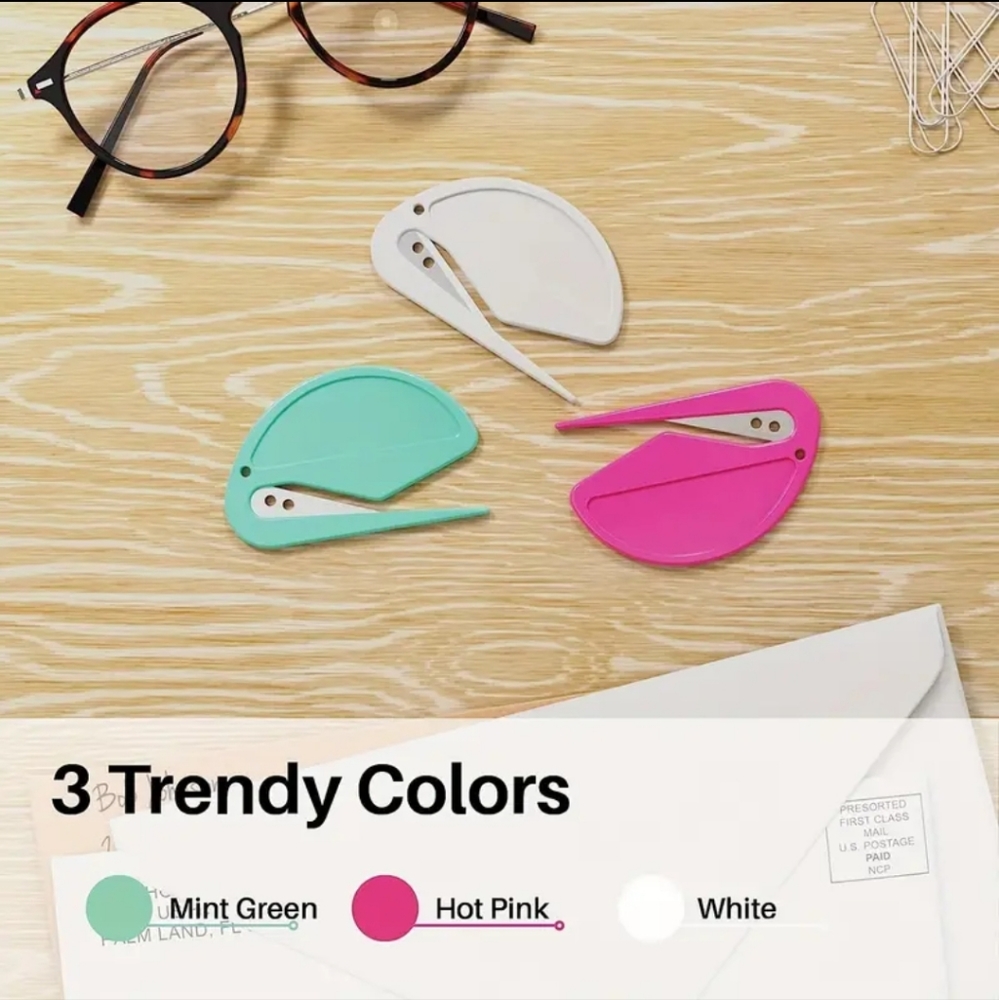 3-pack Letter Openers, Trendy Colors